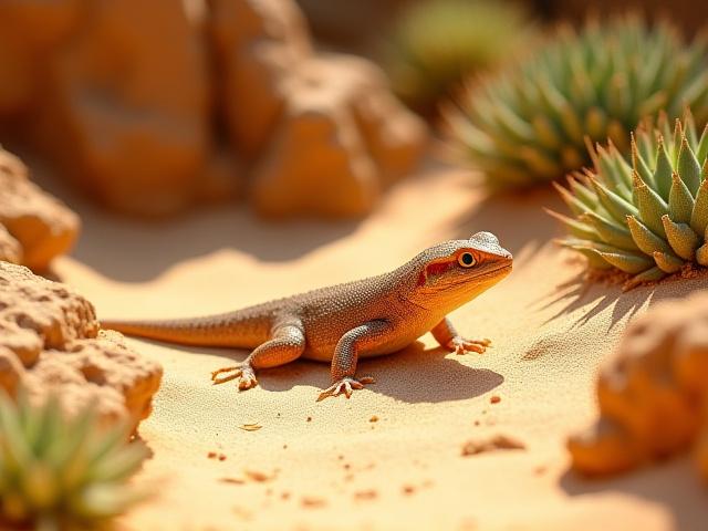 Detailansicht eines Wüsten-Terrariums